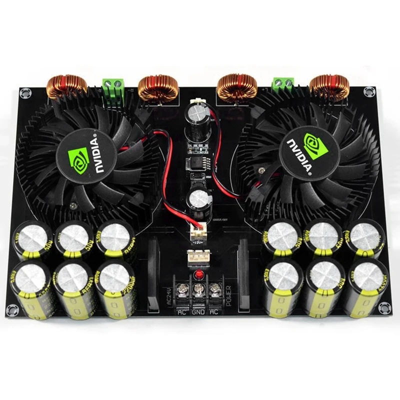 

AMS-Tda8954Th Audio Digital Power Amplifier Board 420Wx2 High Power Two Channel With Fan Amplificador For 4-8Ohm Speaker