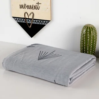 

Pure cotton yarn-dyed jacquard washed Double layer gauze blanket throw for summer