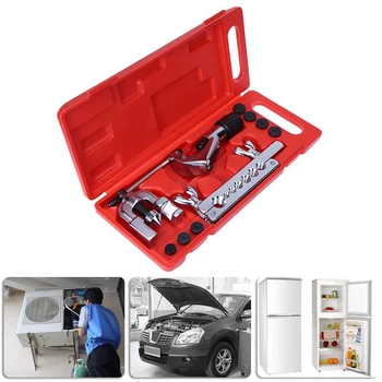 

Cutter Tool Kit Copper Brake Fuel Pipe Repair Double Flaring Dies Tool Set For Cutting Flaring Tools for Refrigeration Maintenan