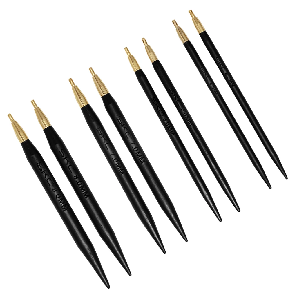 2Pcs/set Interchangeable Knitting Needle Tips Wood Interchangeable Needle Tips