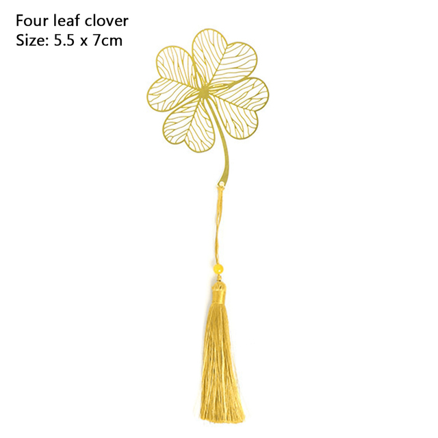 Models Retro Metal Tassel Bookmark Chinese Style Creative Leaf Vein Hollow Book Markers Copper Book Holder Stationery Supply