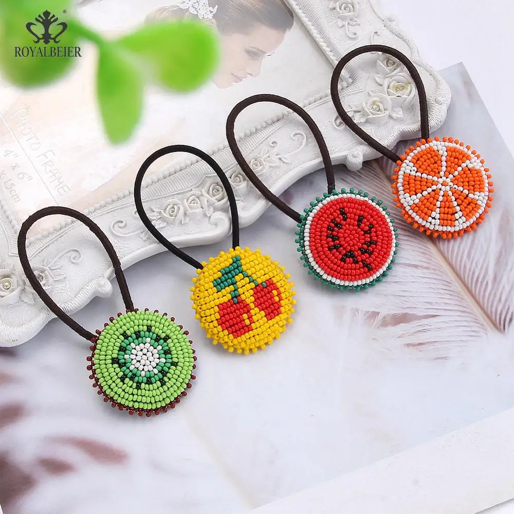 

Fashion Mandala Beaded Elastic Headbands for Women Hair Ring Black Tie Rope Band popular Hair Rope Children's Hair Accessories