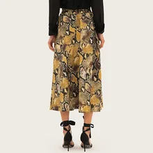 Женская одежда с эластичной резинкой на талии; Faldas Mujer Moda; сезон осень-весна; юбки в европейском стиле; леопардовая юбка