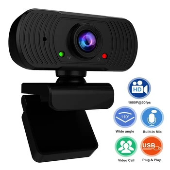 

HD Webcam 1080P With Microphone PC Laptop Desktop Video Conference USB Camera 3D Noise Reduction Support All Mainstream System