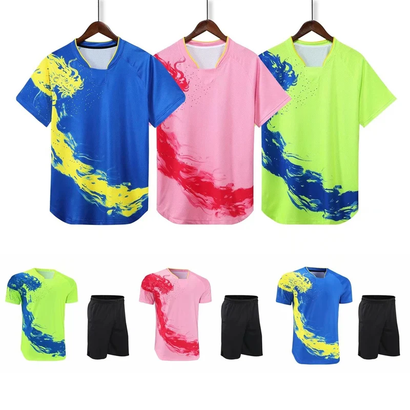 Новые футболки для настольного тенниса Dragon Chinese National для мужчин и женщин, детская китайская футболка для пинг-понга, униформа для настольного тенниса, одежда