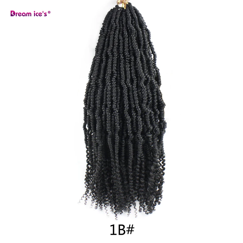 

Afro Fluffy Looped Bomb Twist Crochet Hair Braiding Passion Spring Twists Synthetic Braids Ombre Fiber Hair Extension