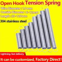 

Extension Spring Cylindrical Helical Tension Springs Pullback Spring Draught Spring Wire Diameter 1.0mm Outer Diameter 6-12mm