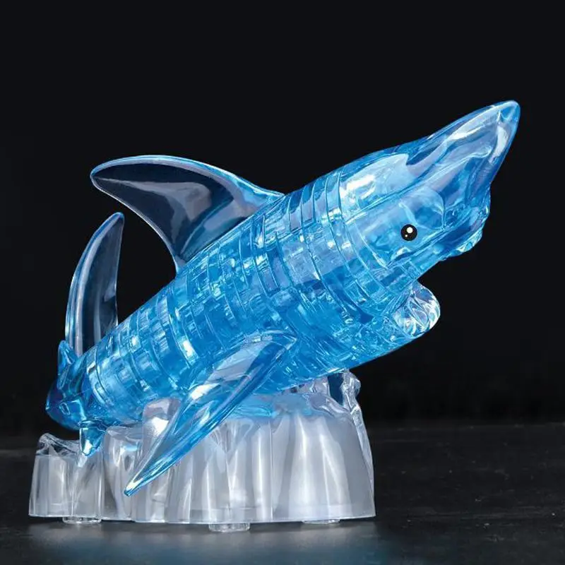 3D Crystal Shark Puzzle Adult Children's Intellective Learning Toys