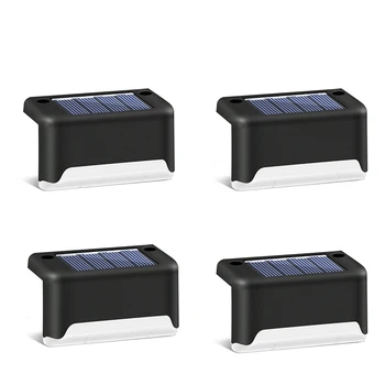 

4PCS LED Solar Pathway Stair Lamp Outdoor Light Garden Yard Fence Railing Landscape Decoration Lamp Solar Light Waterproof Solar