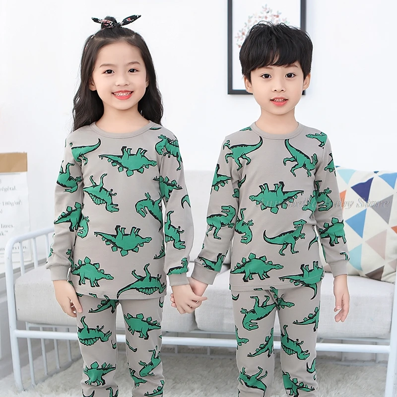 Autumn Cute Avocado Print Pajama Sets Kids Baby Girl Sleepwear Cotton Pajamas For Children's Clothing Winter Teen Boy Pijama Set baby doll sleepwear