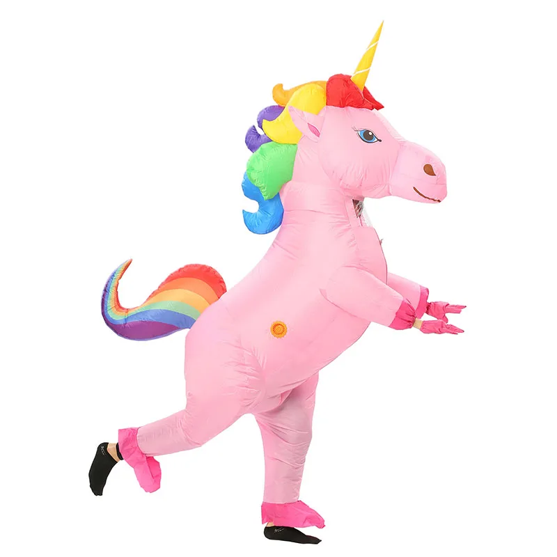 Disfraz de unicornio inflable para adultos y niños, disfraz de película para Carnaval, Halloween, t rex, dinosaurio, Animal, ropa de Cosplay|Disfraces de anime| - AliExpress