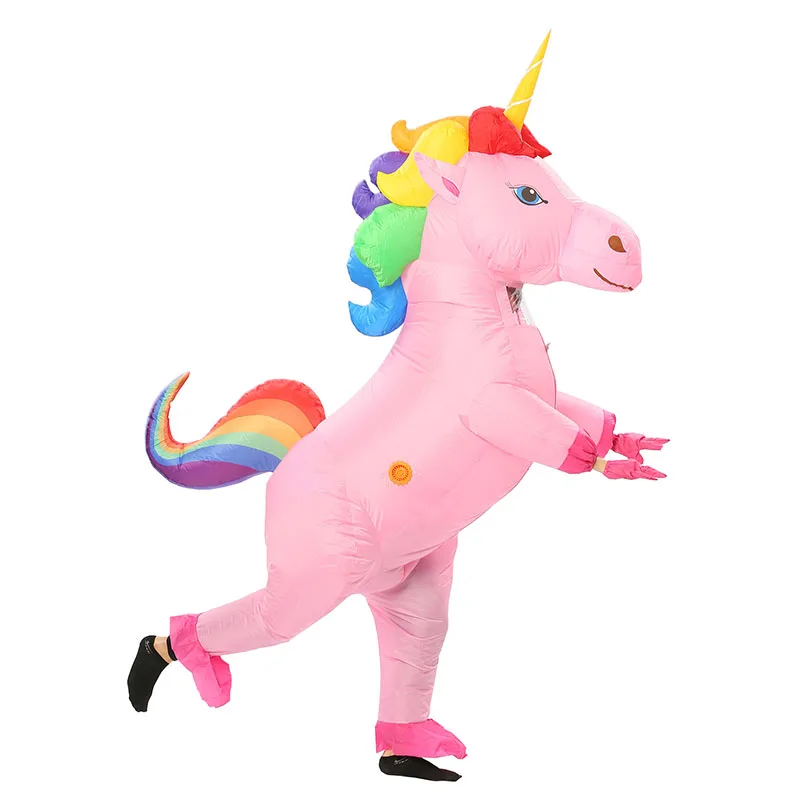 Inflatable Unicorn Costume For Adults Kids Masquerade Movie Carnival