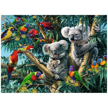 

Full Square/Round Drill 5D DIY Diamond Painting "Koalas & Parrots" 3D Embroidery Cross Stitch 5D Home Decor