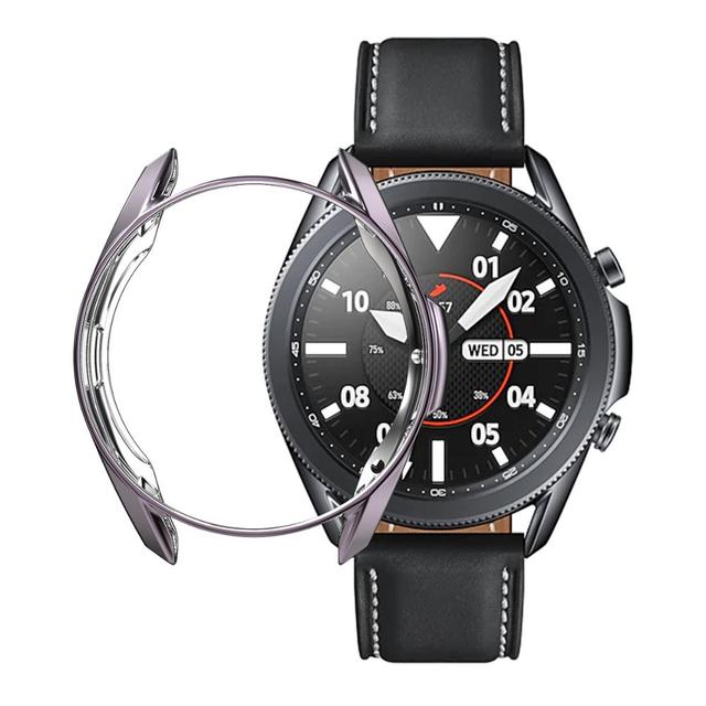 For Samsung Galaxy watch 3 45mm 41mm samrtwatch Soft Plated TPU bumper 41 45 mm smart watch Protector Cover Accessories