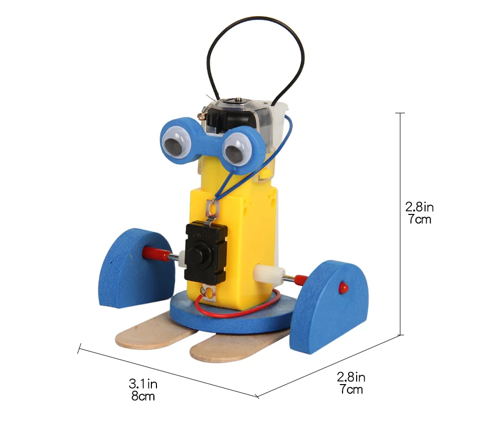 Details about   DIY Electronic Walking Robot Model Kits Kids School Science Educational QW 
