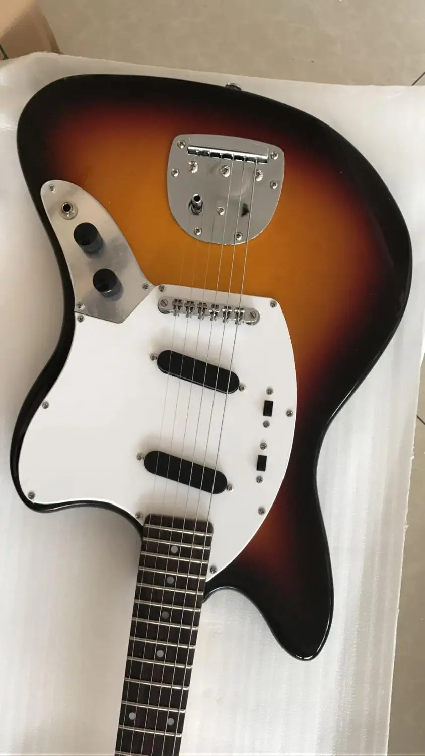 Бесплатная доставка новое поступление гитара модели Mustang электрическая в Sunburst