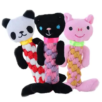 

Hot Fun Pet Dog Toys Puppy Chew Squeaker Toy Squeaky Plush Sound Animal Shape Molar Toys Pet Training Dog Toy