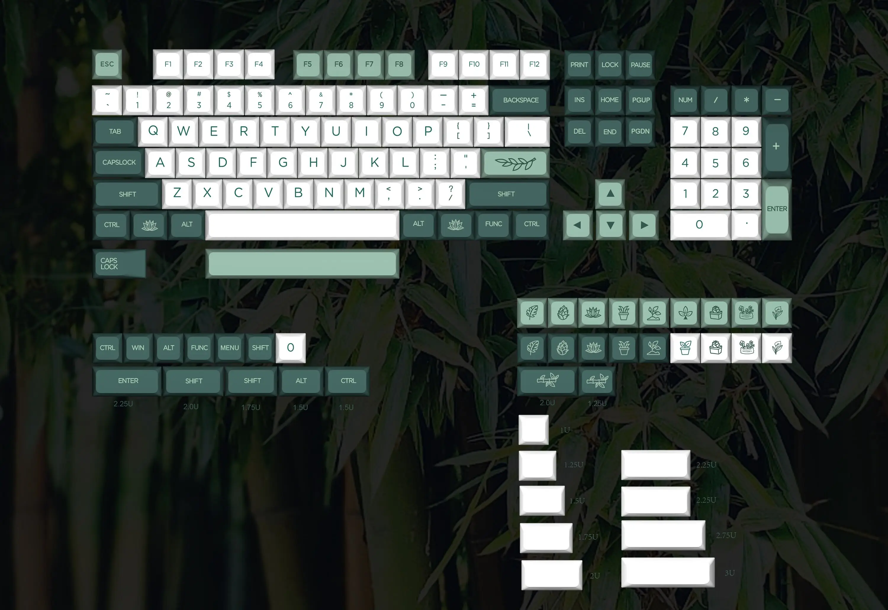 botânico pbt keycaps zda semelhante xda keycap corante sub para cereja mx rachado teclado tampões de chave
