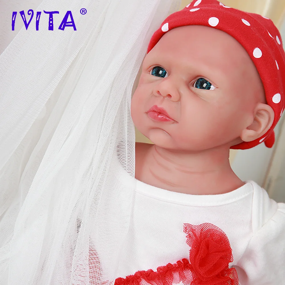 US $269.28 IVITA WG1524 50cm20inch 389kg Full Body Silicone Cute Reborn Baby Dolls Toy for Girls Eyes Opened Alive Boneca with Clothes