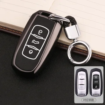 

Zinc alloy Luminous Leather Car Key Cover Case For Geely Atlas Boyue NL3 EX7 Emgrand X7 EmgrarandX7 SUV GT GC9 borui Keychain