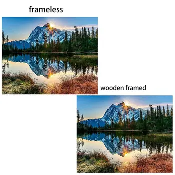 

Mountain River Digital Oil Painting By Numbers Canvas Wall Picture DIY Decor Art