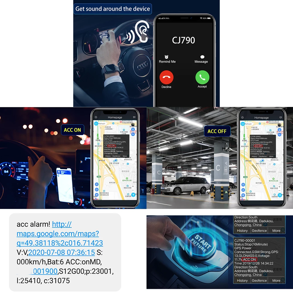 GSM GPS Signal Upgrade Car 2G 3G 4G GPS Tracker SOS Voice Cut Off Oil Towed Away Move ACC Status Alarm Locator Free APP