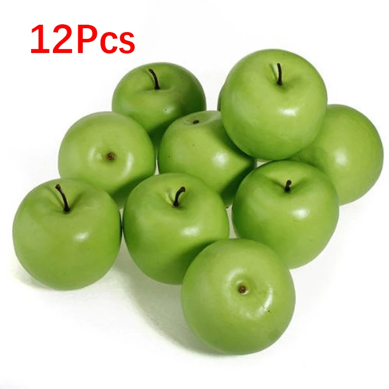 

Kitchen Artificial green apples Office Decoration Foam Fruits Fake Parties Display Wedding