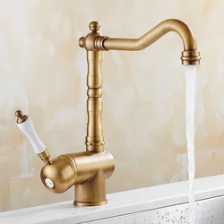 Traditional Tall Waterfall Kitchen Faucet Sink Mixer Tap Swivel Spout Chrome Faucet Home Improvement Accessories
