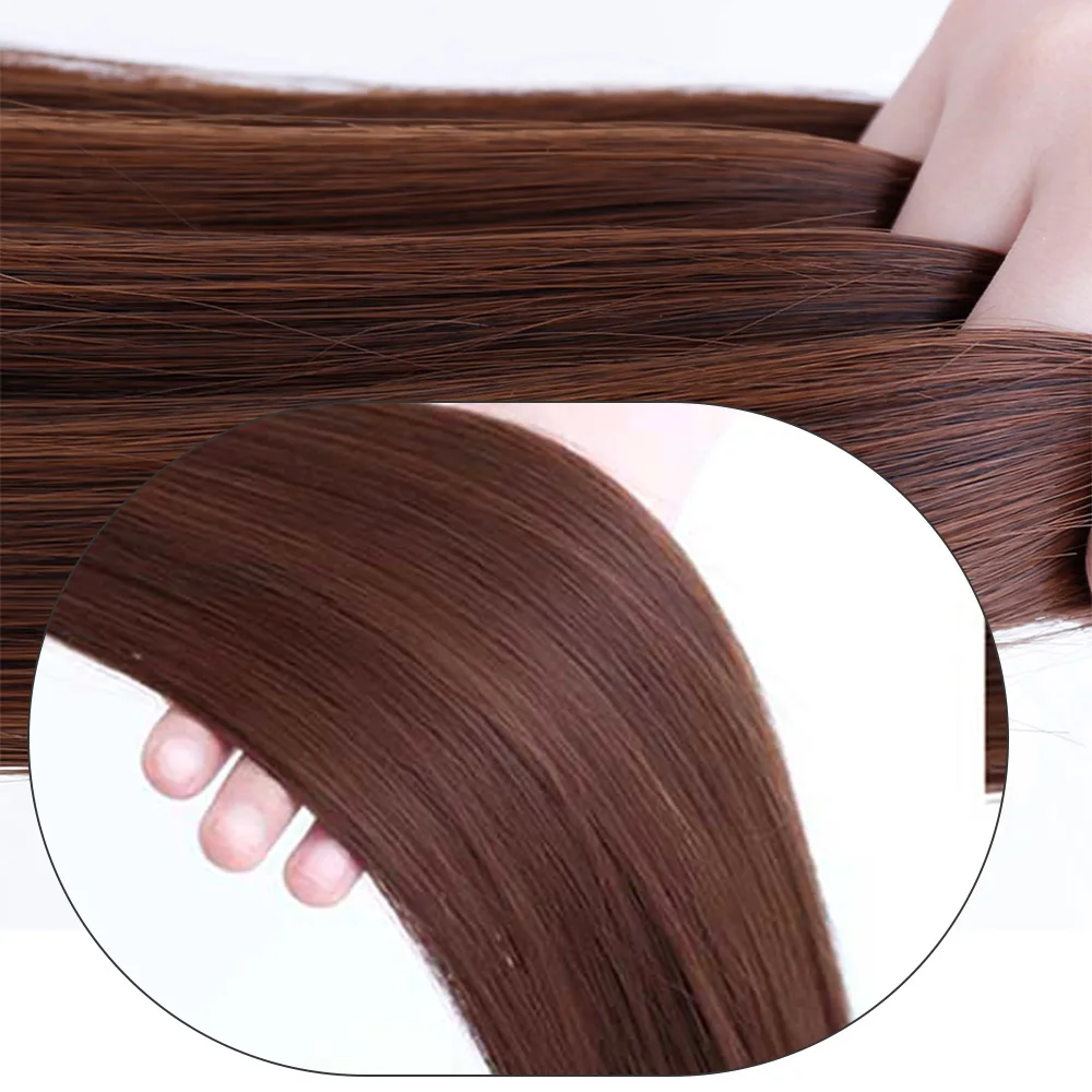 

AIYEE 5 Clips Straight Clip in One Piece Hair Extensions Synthetic Hairpiece Synthetic Hair Fall To Hips Hair 24 Inch