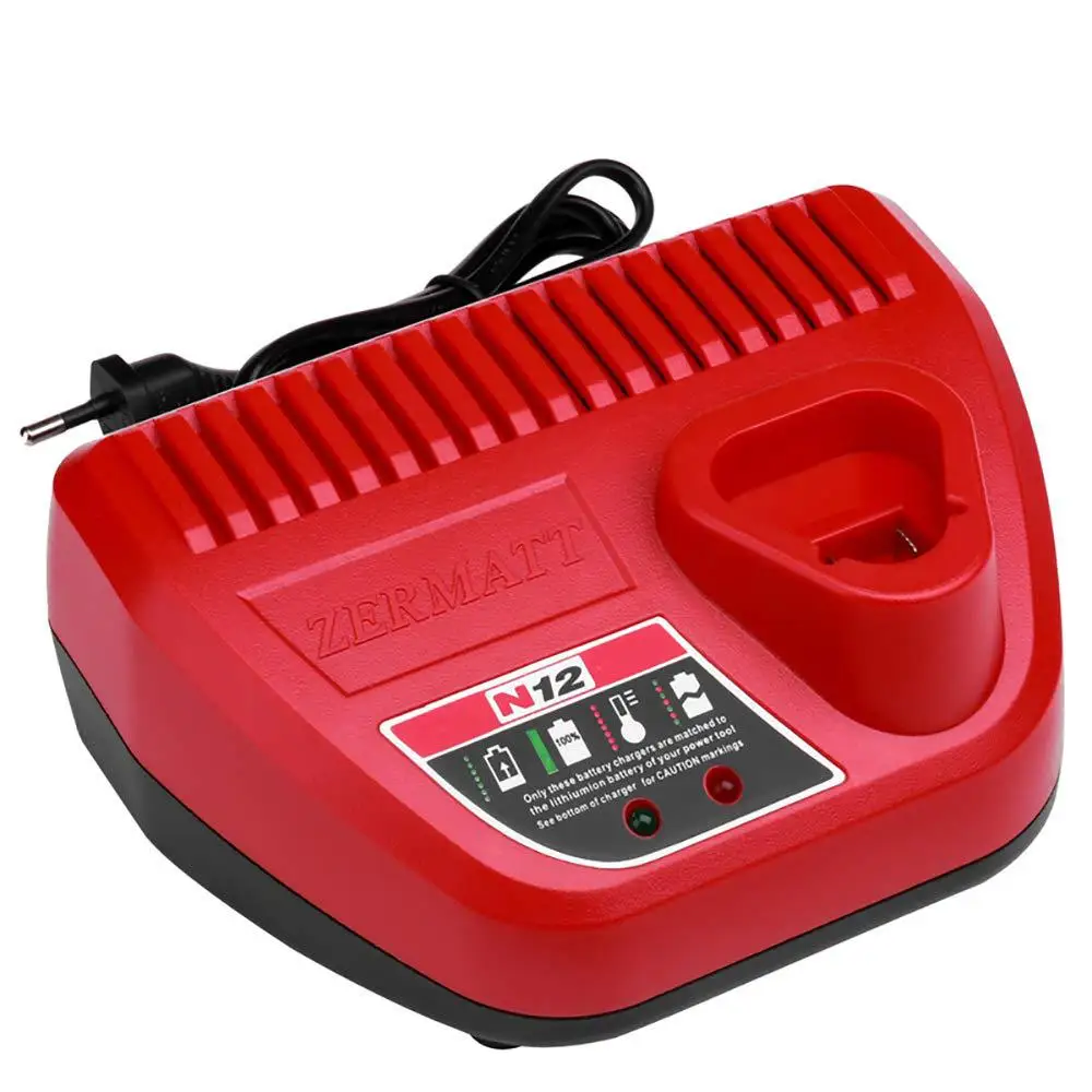 

3.0A Replacement Charger For Milwaukee M12 10.8V 12V Li-Ion battery 48-59-2401 48-11-2402 Li-ion Battery Charger free shipping