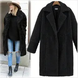 0407 # AliExpress EBay хит продаж Европа и Америка зима новый стиль женское платье с длинным рукавом средней длины пальто Одежда для женщин