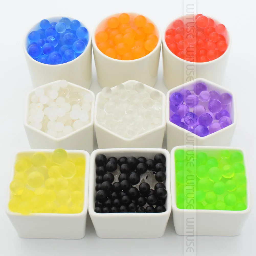 5000-20000pcs Soilless Plant Crystal Soil Mud Grow Water Beads Hydrogel Magic Jelly Balls 6-8mm Bio Gel Ball Plants Flower Decor