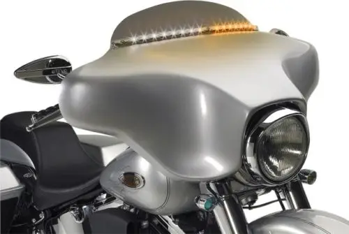 Мотоцикл лобовое стекло Отделка поворотной сигнальный светодиод хром для Harley Touring Electra Glide Street Glide Ultra Limited-18