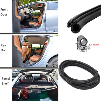

Waterproof Seal Strip Anti-Noise Black Rubber Seal Edge Protector Strip 5M Fashion