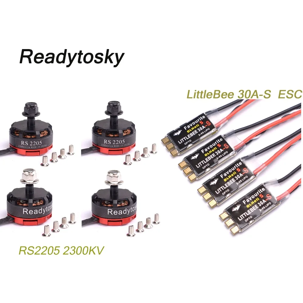 

RS2205 2300KV 2205 CW/CCW Brushless Motor FVT LittleBee 30A-S ESC BLHeli_S OPTO for FPV Racing Quad Motor FPV Multicopter