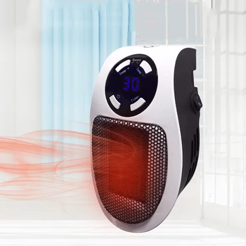 

220V Portable Electric Heater Mini Adjustable Home Fan Heater Desktop Wall Handy Heating Stove Radiator Warmer With LED Display