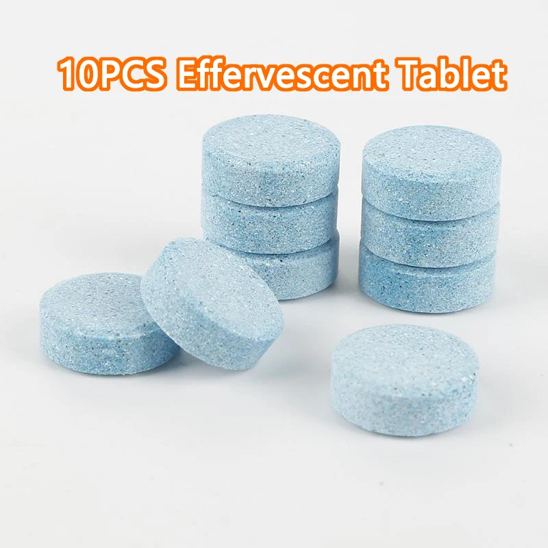

(10PCS=40LWater) Multifunctional Condensed Cleaner Effervescent Tablet Cleaner House Car Windshield Cleaning Toilet Glass Wash