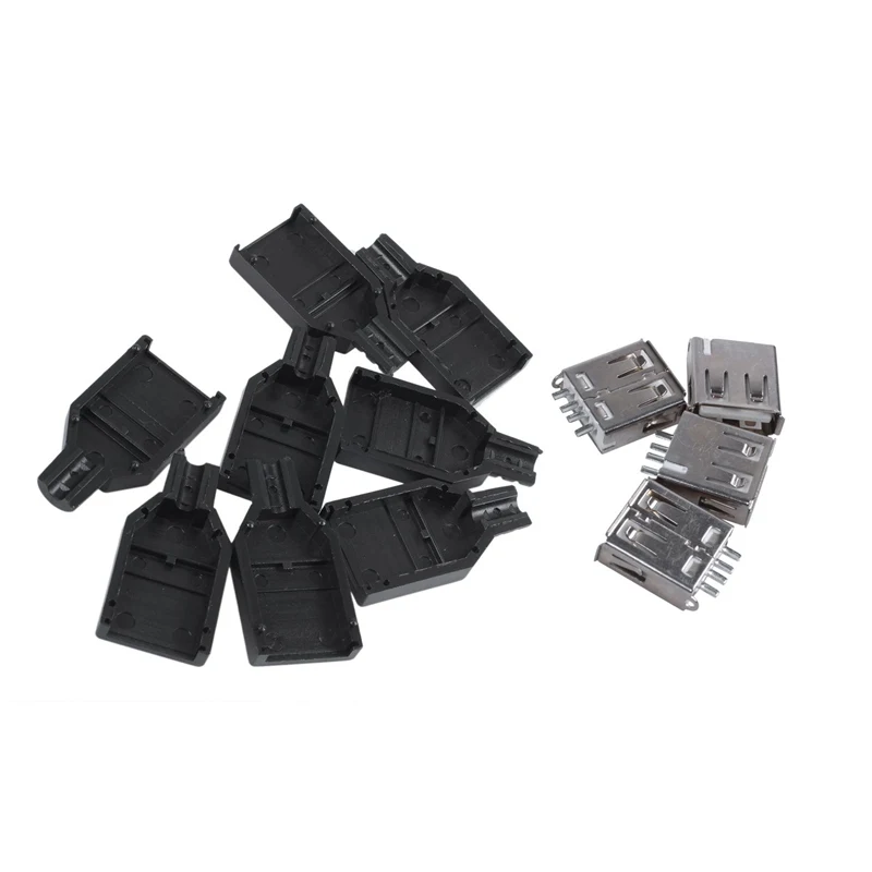 

Black plastic color design, USB 2.0 jack socket plug adapter 4 pieces