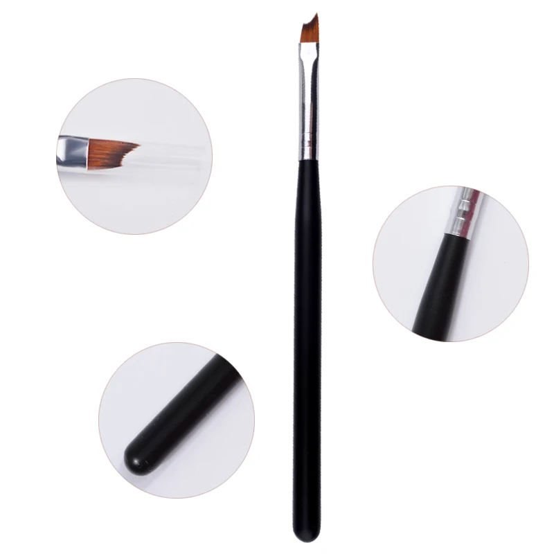 

1 Pcs Oblique Head Nail Brush Dotting Tips Brushes UV Gel Professional Painting Drawing Pen Manicure Nail Art DIY Design Tools