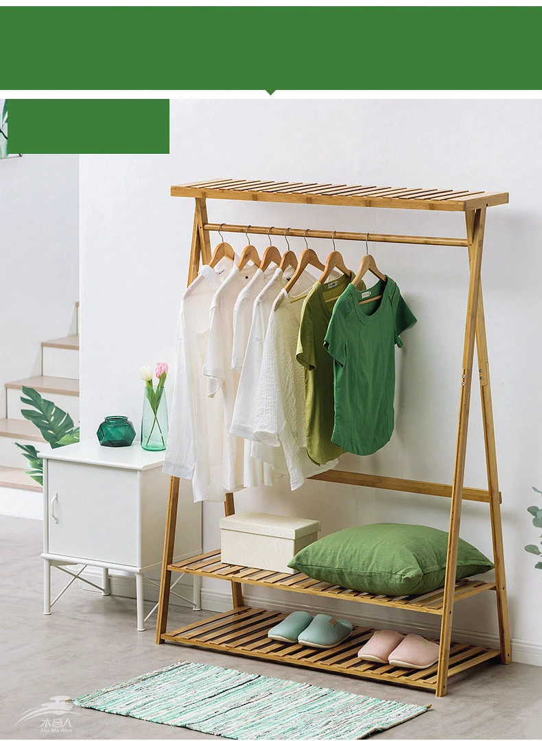 25% Бамбуковая вешалка для одежды с штанга для спальни вешалка для одежды Perchero Wadrobe мебель