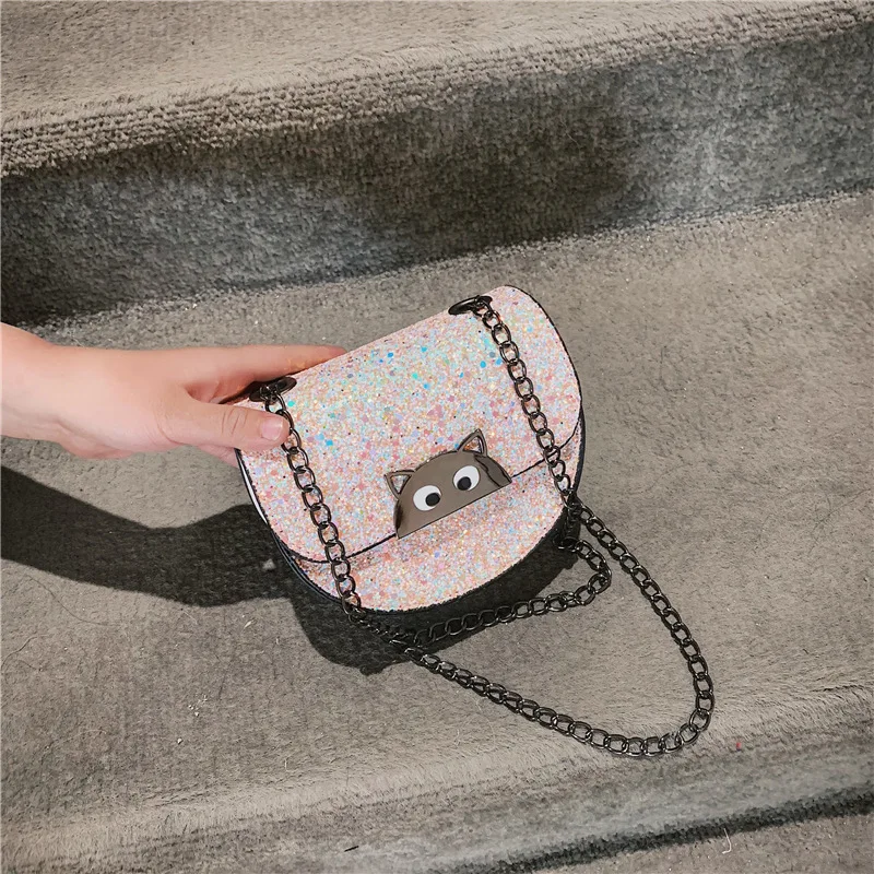 

Girls Princess Accessories Bag 2019 New Style Cool Cute Cat Single Shoulder Backpack CHILDREN'S Shoulder Casual Purse Fashion