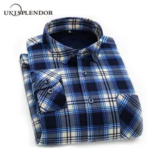 Зимняя Теплая мужская рубашка плюс бархатная утолщенная Клетчатая Мужская рубашка с длинным рукавом мужская рубашка L-6XL YN10552