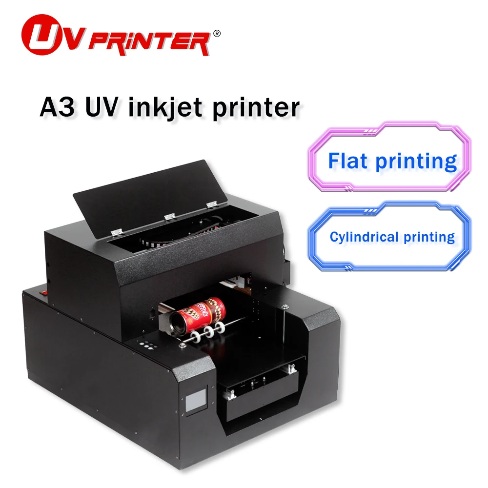 

uv flatbed printer a3 large format for high resolution printing on lighters/photos/mobile phone cases/T-shirts/glasses