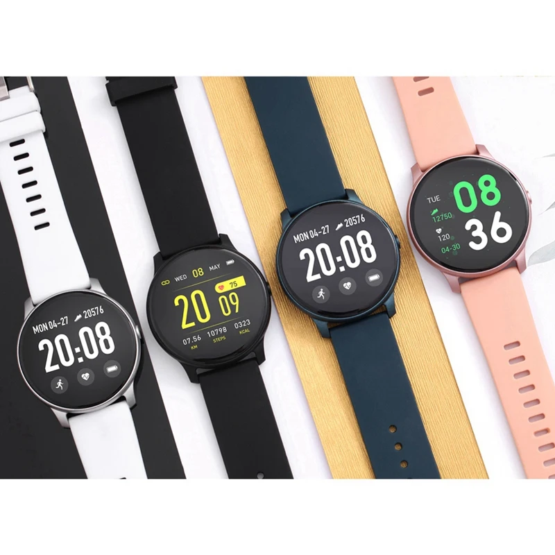 BESTKw19 Men Smartwatch Waterproof Wearable Device Heart Rate Monitor Color Display Sports Women Smart Watch for Ios Samsung Pk