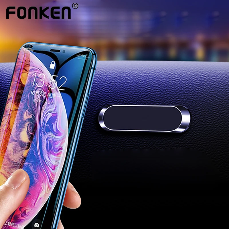 Магнитный автомобильный держатель для телефона FONKEN мини металлическая полоса