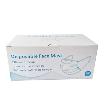 

10 Pack Disposable Mask Box 50 Pcs Color Box English Box,Printed in English