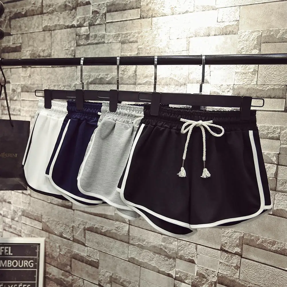 

Women High Waist Elastic Short Pants Loose Drawstring Yoga Running Sport Shorts