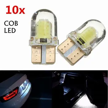 

10x T10 194 W5W COB 8 SMD LED CANBUS Silica Bright White License Light Bulb