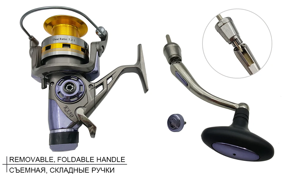 K8356 New Fishing Reel Dual Brake Carp Fishing Reels 10BB 5.21 Spinning Reel Metal Arm Peche Max Drag 7-16KG KS30-KS80_07