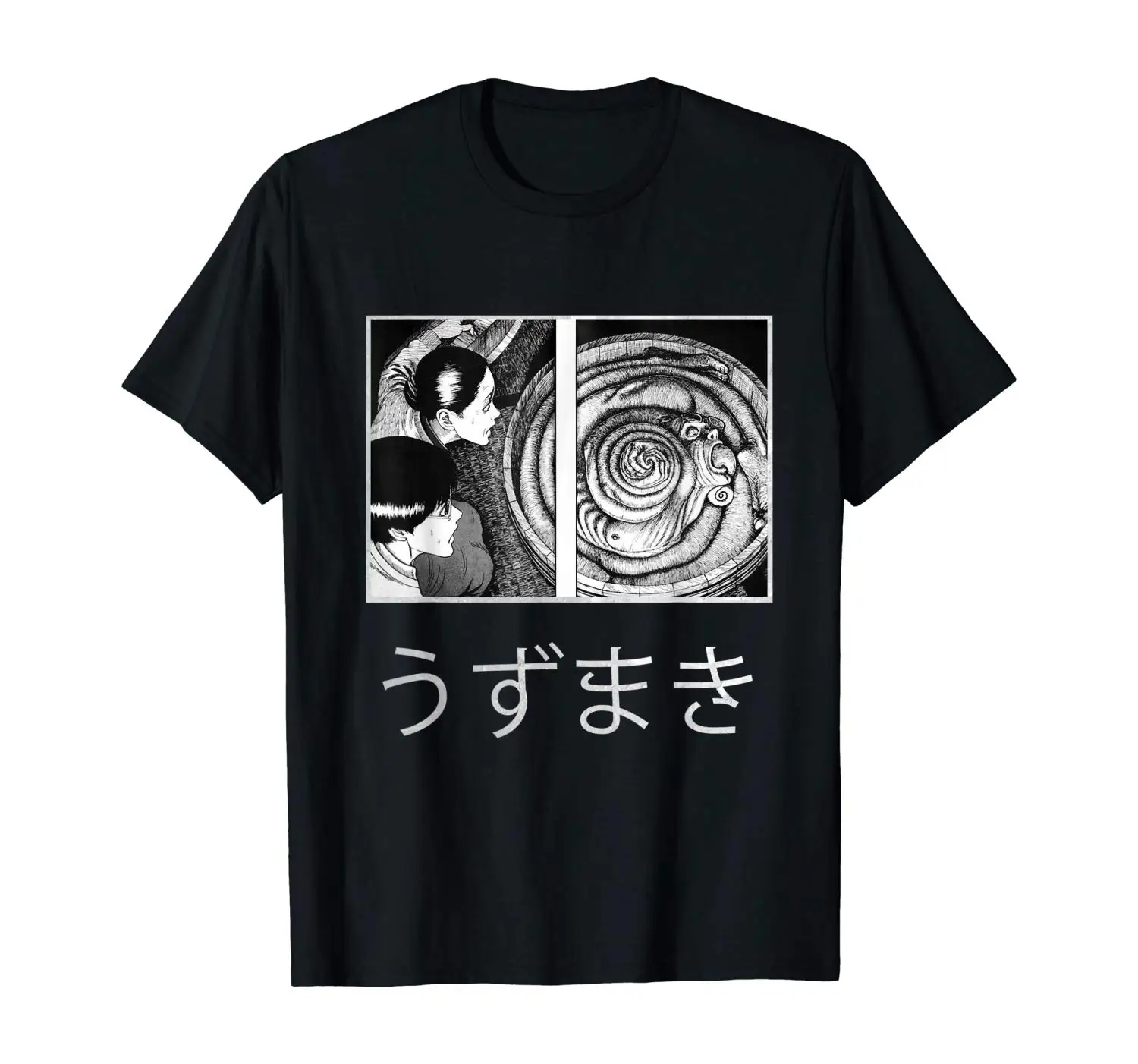 Рубашка Uzumaki | японская футболка ужасов Мужская одежда